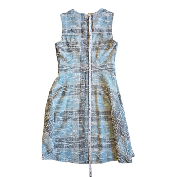 Tommy Hilfiger SEEN ON TV JANE THE VIRGIN Blue Tweed Fit&Flare Sleeveless Dress - Picture 15 of 16
